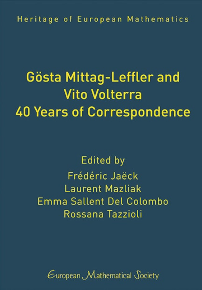 Couverture de Gösta Mittag-Leffler and Vito Volterra